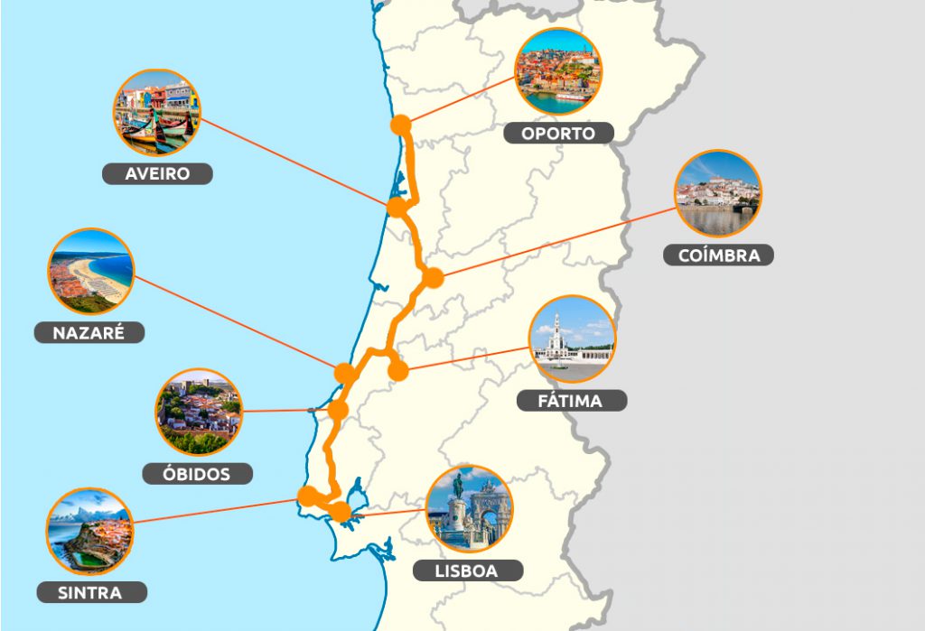 ruta por Portugal en coche de alquiler